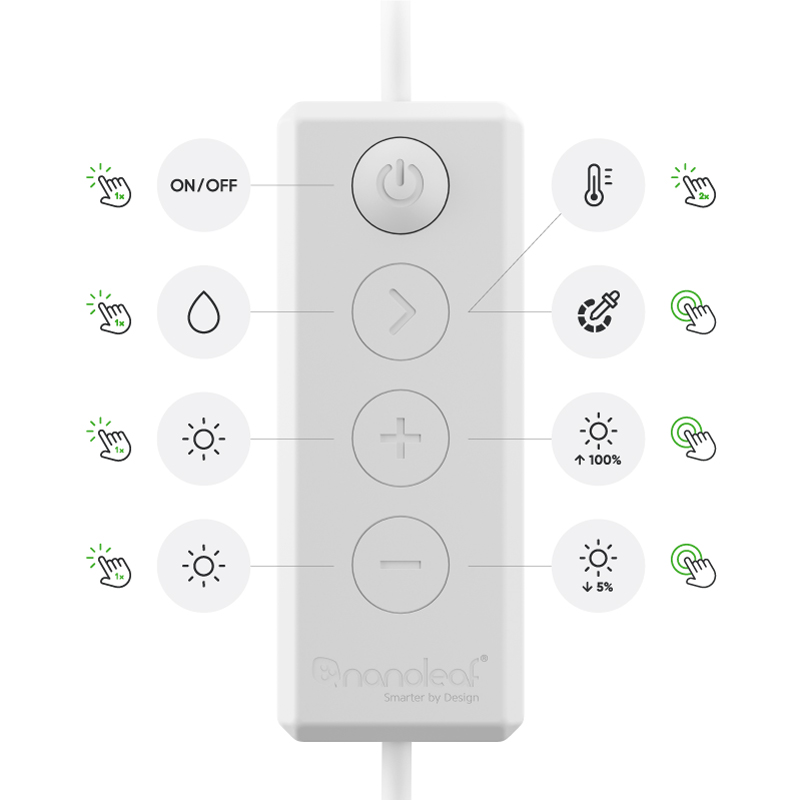 Nanoleaf Essentials Thread enabled color changing smart light strip controller. Similar to Twinkly, Wyze. HomeKit, Google Assistant, Amazon Alexa, IFTTT.