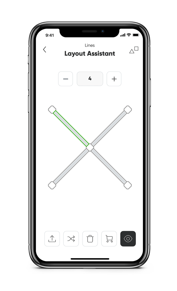 Office bedroom setup with Nanoleaf Lines RGB lights mounted above the desk and monitor. The perfect gaming lights for your PC battlestation.