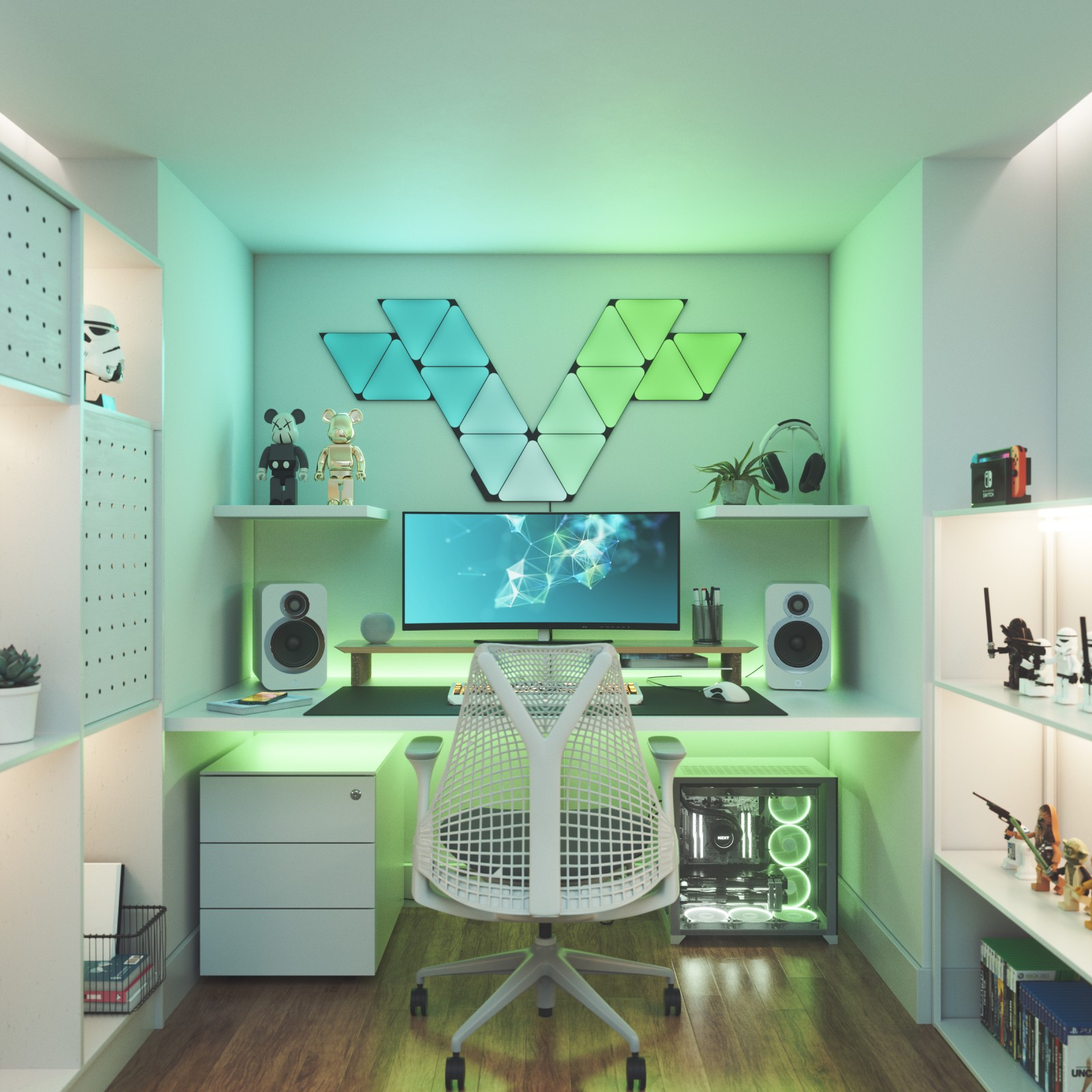 Nanoleaf day sale black triangles 15pk environment image