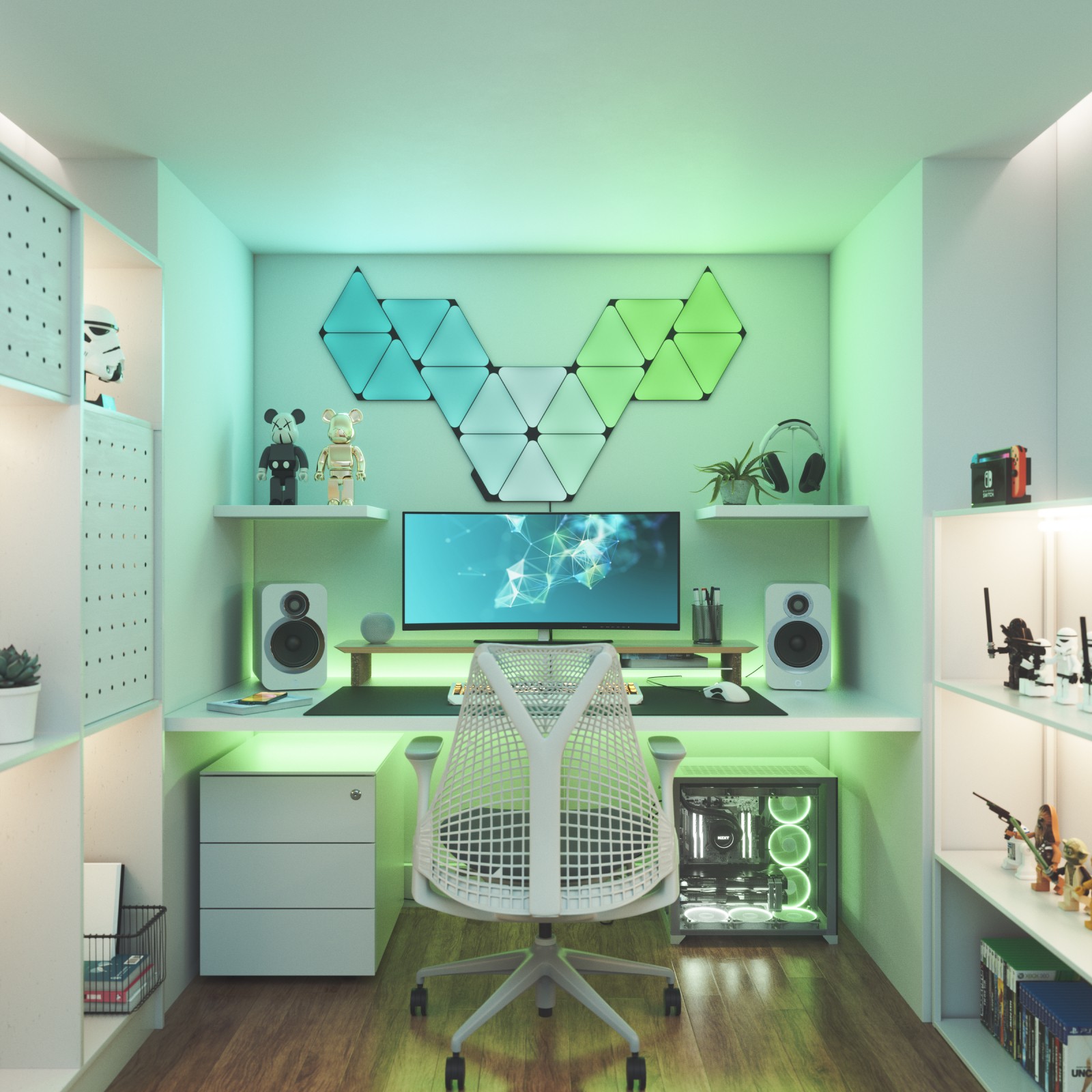 Nanoleaf day sale black triangles 18pk environment image