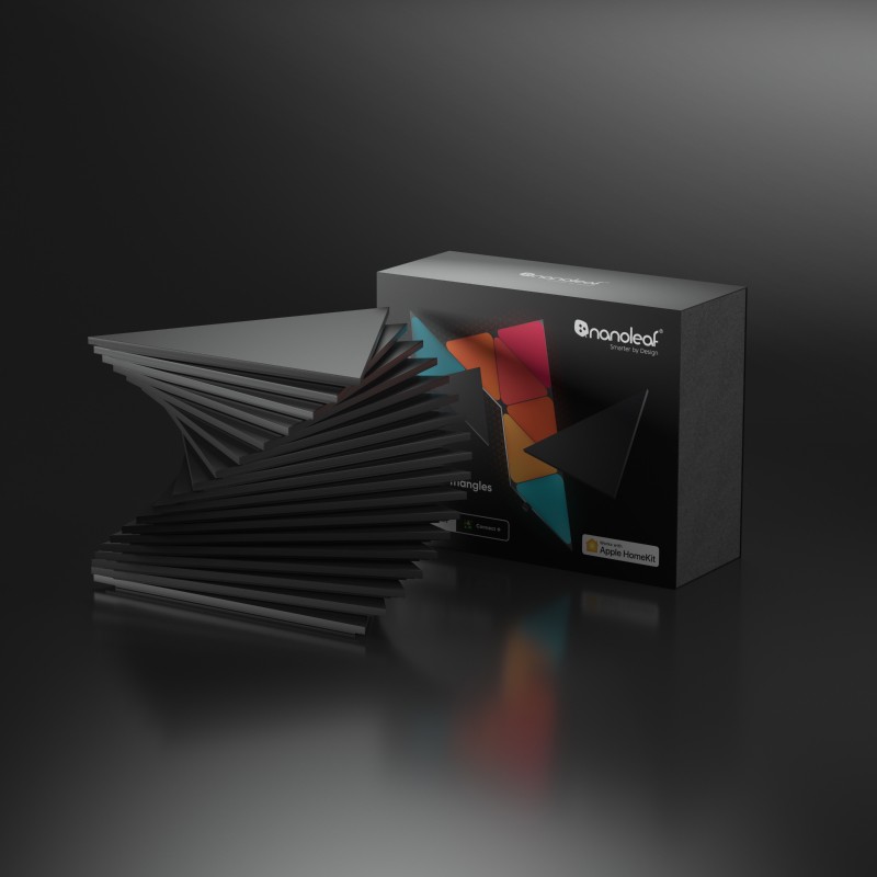Nanoleaf day sale black triangles 18pk package image